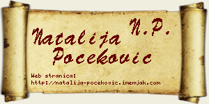 Natalija Počeković vizit kartica